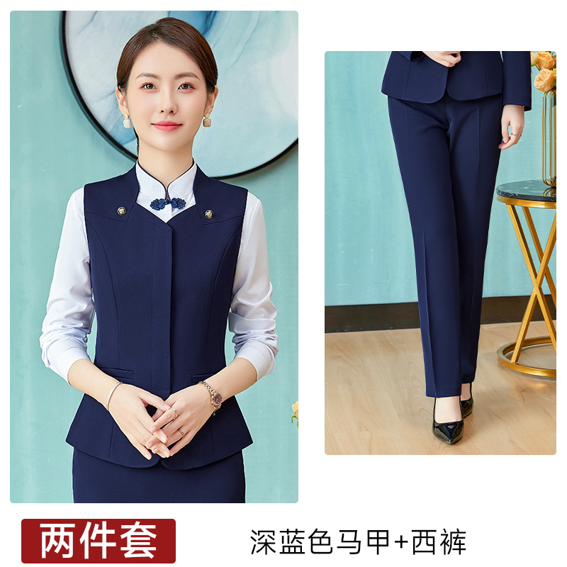 Picture of Professional vest suit female customer service Foreman tooling new fashion stewardess uniform hotel front desk work clothes customized