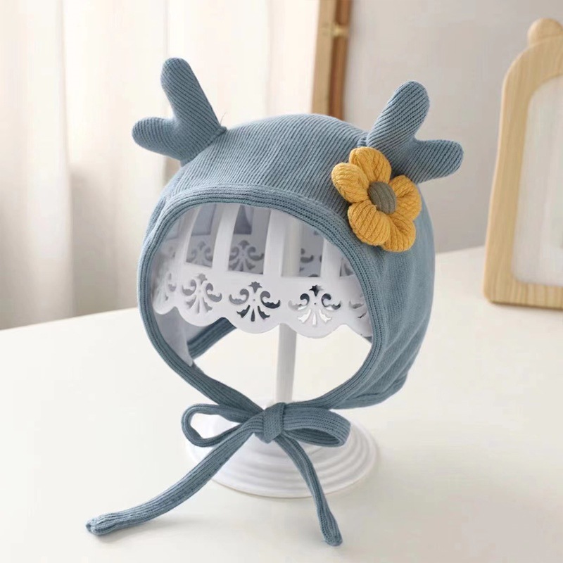 Picture of Baby Hat Spring and Autumn Baby Cute Super Cute Autumn and Winter Baby Ear Protection Newborn Female Baby Fetal Hat Boy