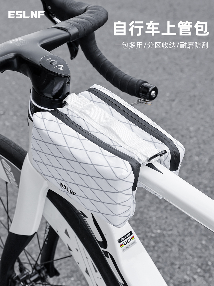 Eslnf Mountain Bike Bag Road Bike Cycling Bag Front Beam Saddle Bag Large Capacity Upper Tube Bag Cycling Equipment
