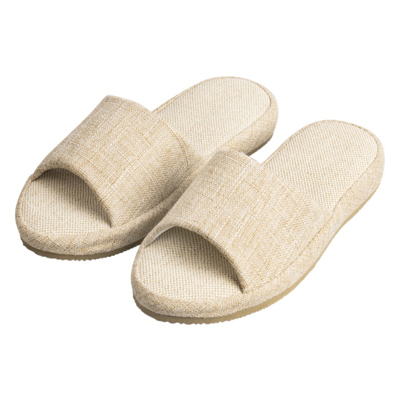 Japanese style non-printed jute bottom slippers good summer slippers solid color cotton linen home slippers waterproof bottom slippers New