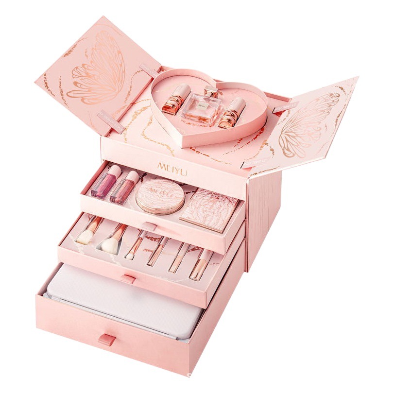 [Chinese Valentine's Day Gift] Every Encounter Blooms Makeup Cosmetic Set Gift Box for Girls and Girlfriends as Birthday Gifts