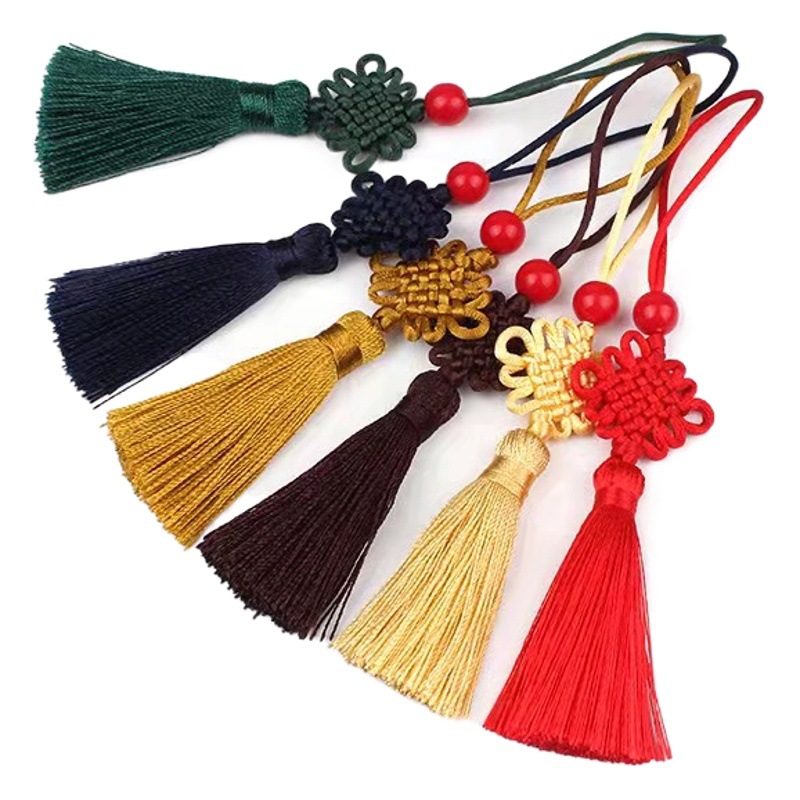 Small wholesale jewelry 6 knot small Chinese knot Huizi headwear hair ornaments bookmarks Uplate antique style pendant tassel
