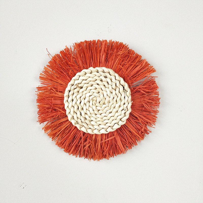 Picture of Pastoral Style Wall Decoration Handmade Straw Wall Decoration Background Wall Decoration Moroccan Style Decoration Sofa Bedside Hanging Decoration