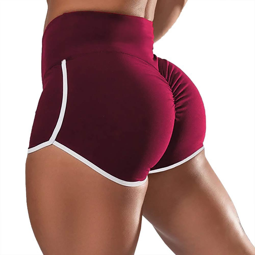 Picture of 2020 New Summer European and American Foreign Trade Women's Large Size Sexy Solid Color High Waist Sports Running Tight Hip Shorts