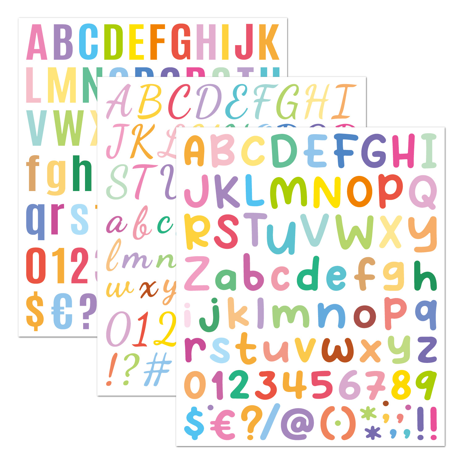 Color letter stickers 1-inch South Korea ins style holiday party decoration mobile phone shell diy Journal material stickers