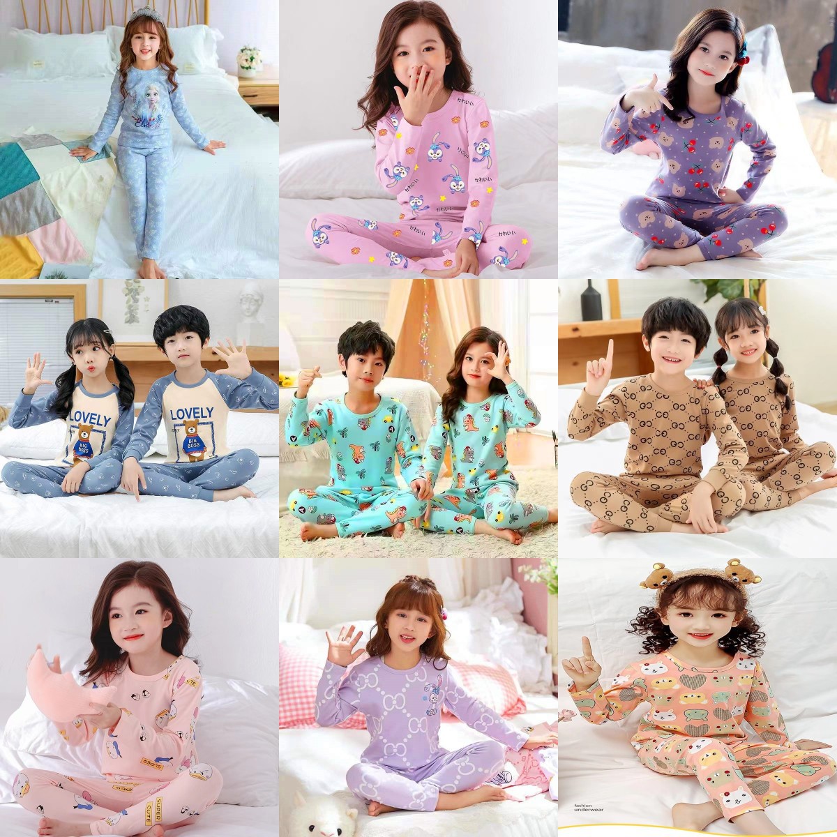 Cross-border European and American e-commerce children's pajamas Boys' long-sleeved trousers children's clothing boys' children's home wear suit