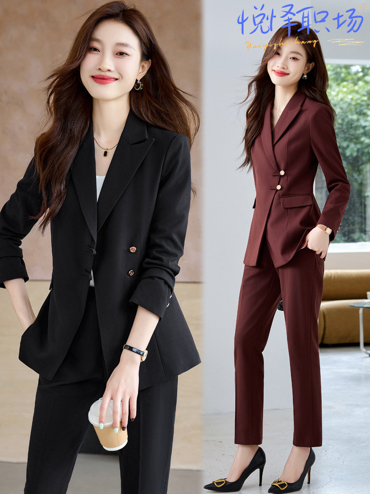 High-end Suit Work Clothes Female Professional Temperament Interview Suit suit Awful Workplace Goddess Fan Business Dress