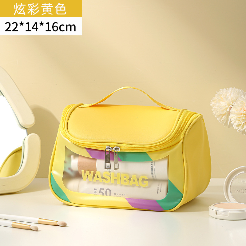 Picture of Waterproof Wash Bag Large Capacity Travel Cosmetic Storage Bag High-grade Sense Portable Transparent PVC Wash Bag for Women