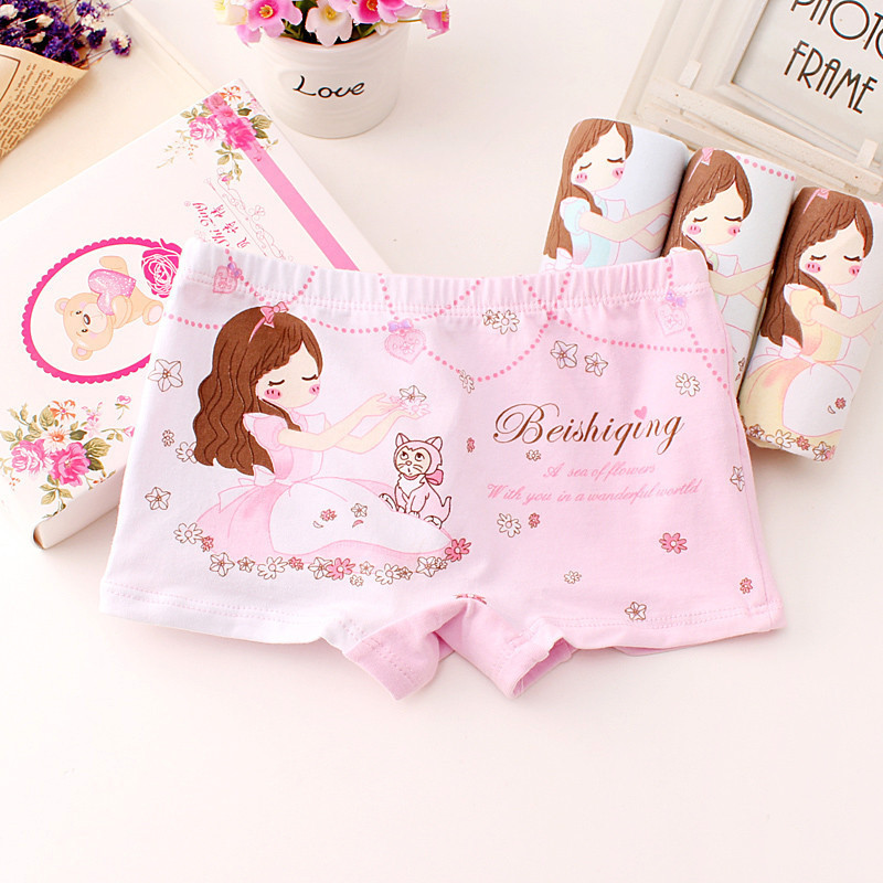 Picture of Children's underwear girls children children's fine shuttle cotton class a cotton briefs little girls boxer underwear wholesale