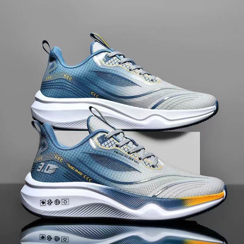 New Summer and Autumn New Ultra-Light Running Shoes Sports Shoes Breathable Shock-Absorbing Soft-Soled Student Shoes Lightweight Running Shoes Men's Shoes