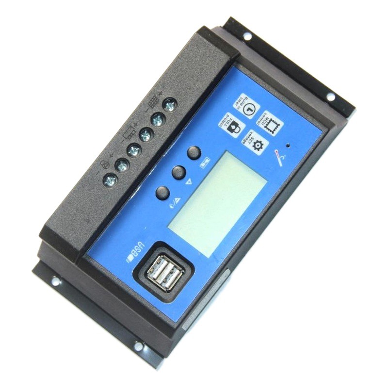 PWM solar controller 10A-100A LCD Display 12V/24v Adaptive Dual USB 5V output
