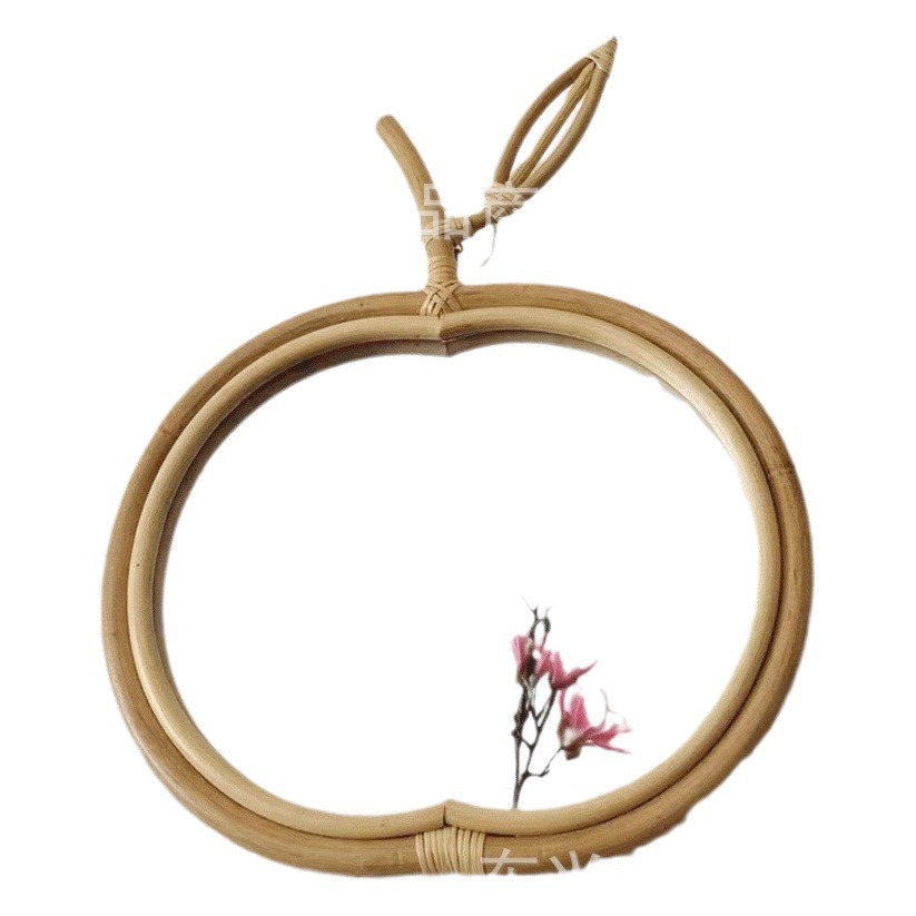 Nordic style mirror rattan handmade decorative mirror B & B decorative mirror wall decoration wall hanging photography dressing mirror