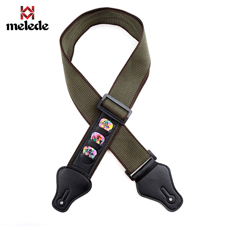 Picture of Amazon's Hot-Selling Black Pure Cotton Guitar Belt, Folk Guitar Popular Strap, Multi-Functional Three-Pull Piece in Stock