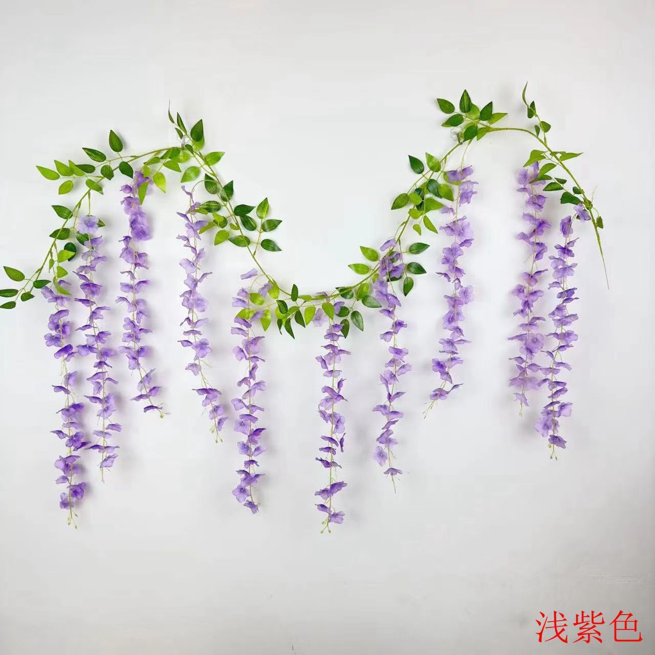 Picture of Simulation wisteria flower false Flower Vine decorative flower winding hanging flower plastic flower Vine string flower plant pipe shading flower