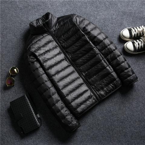 Picture of Light Feather Cotton-padded Jacket Short Autumn and Winter 2021 New Style plus size Men's Hooded Cold-proof Warm Jacket with Vertical Collar