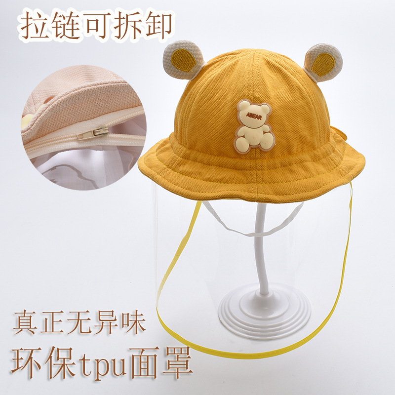 Picture of Newborn Baby Protective Face Cover Going Out Baby Anti-Droplet Hat Summer Sun Protection Hat Spring and Autumn
