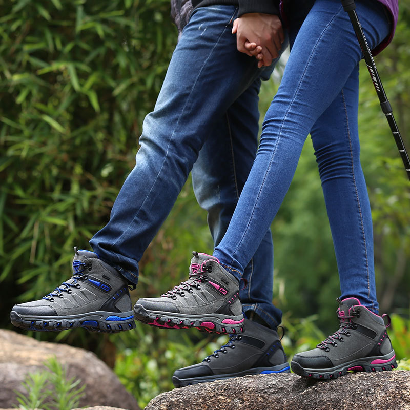 2024 travel sports cross-border wholesale hiking shoes women's high-top men's high-top men's outdoor foreign trade hiking shoes autumn and winter