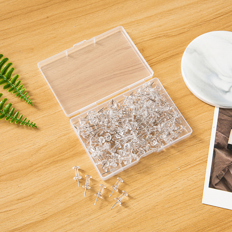 Boxed Transparent I-Nail Amazon Special for Photo Wall I-Nail Color Nail Big Head Press Nail I-Nail