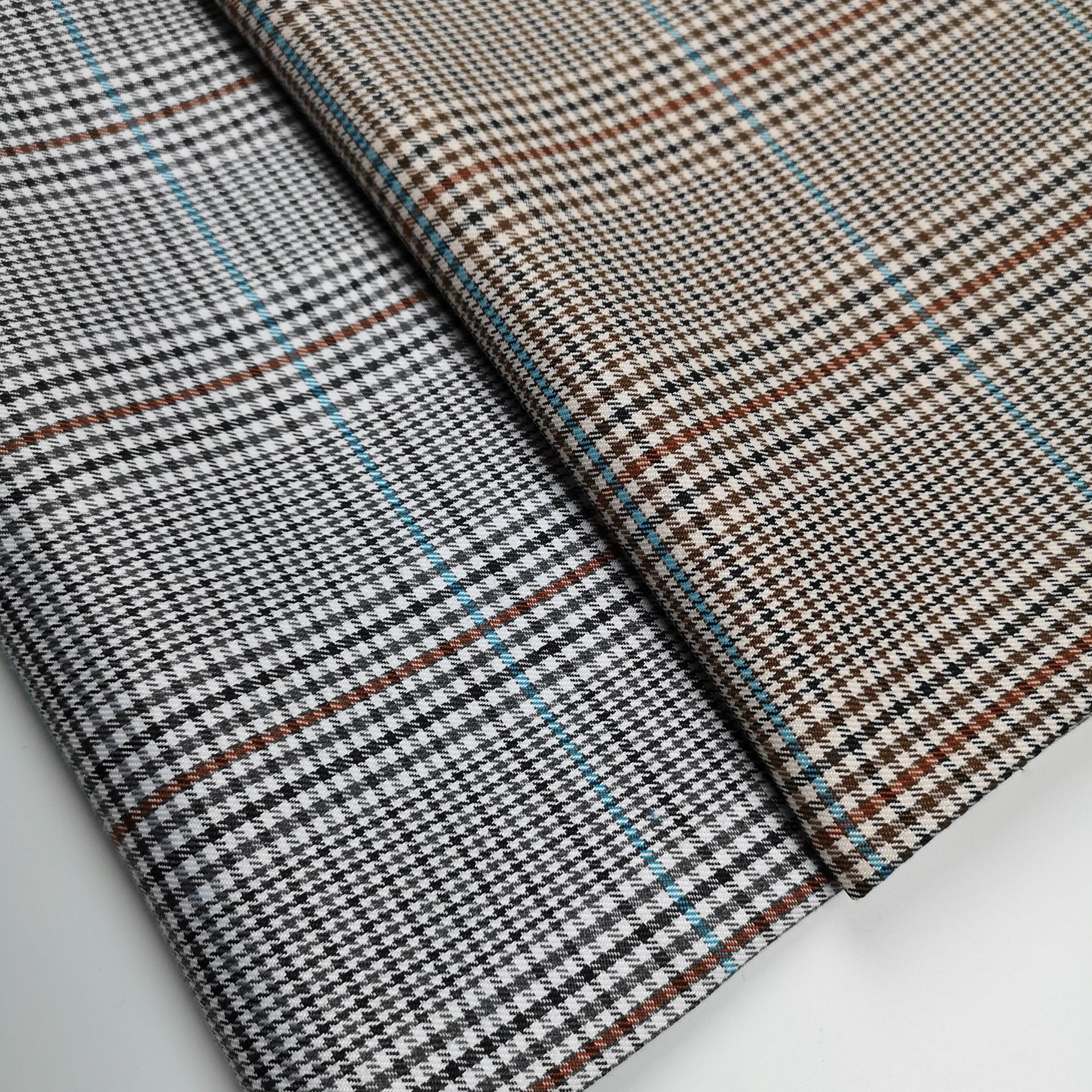 TR stretch yarn-dyed plaid photography children's clothing performance clothing fashion model catwalk clothing fabric spot supply