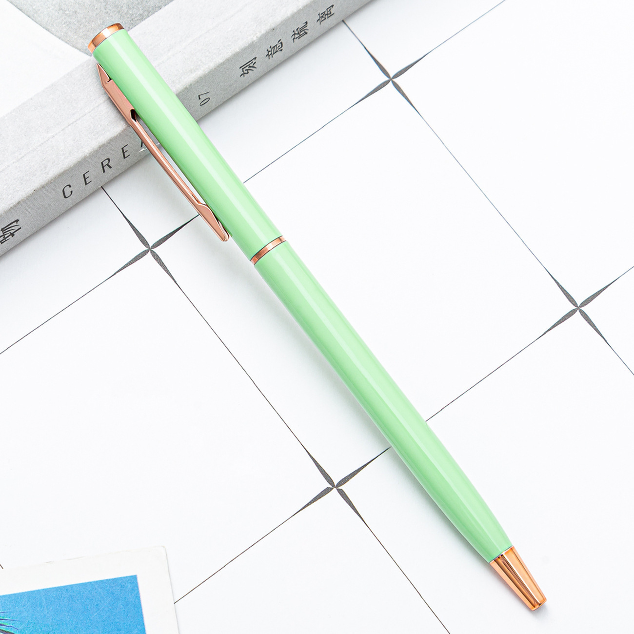 Picture of Metal pen flat head Gao Shi pen spot multicolored pen wholesale business advertising pen printing LOGO small Gao Shi ballpoint pen