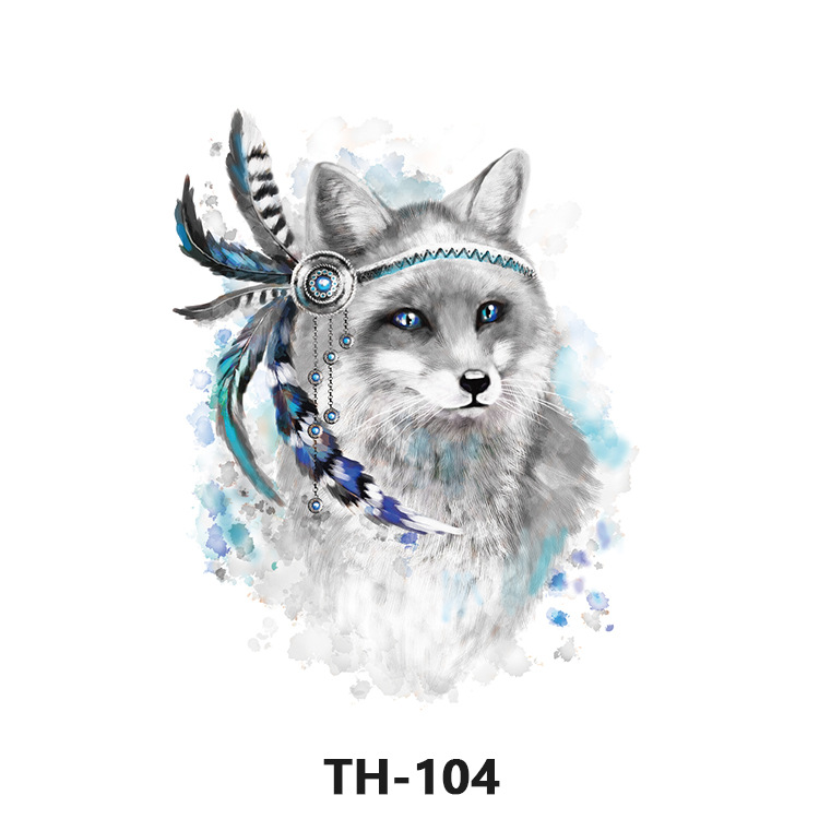 Picture of Cross-Border Manufacturer Wholesale Cartoon Color Tattoo Stickers Unicorn Black and White Animal Tiger Waterproof and Sweatproof Tattoo Stickers