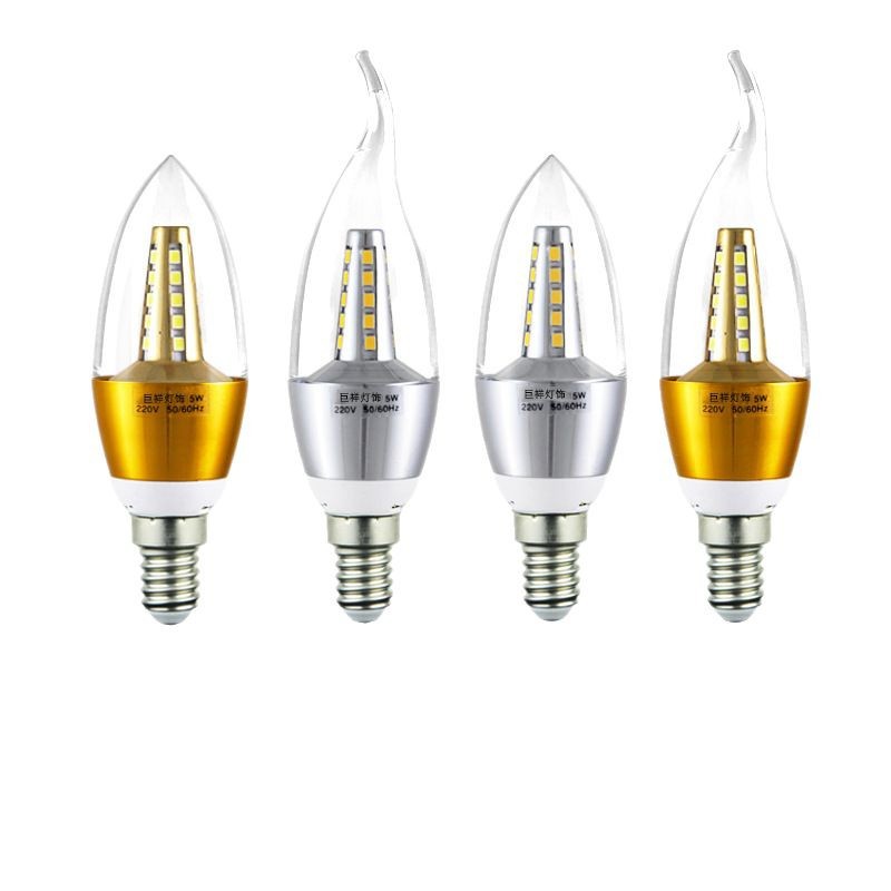 Picture of led candle bulb e14 small screw 5W7w9w12W sharp bulb pull tail light source e27 energy saving bulb wholesale