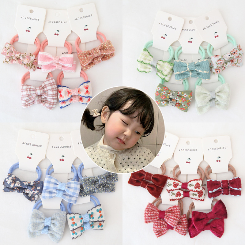 A109 factory shop wholesale cross-border Amazon children's headdress hair bow rubber band set Original 1 Group
