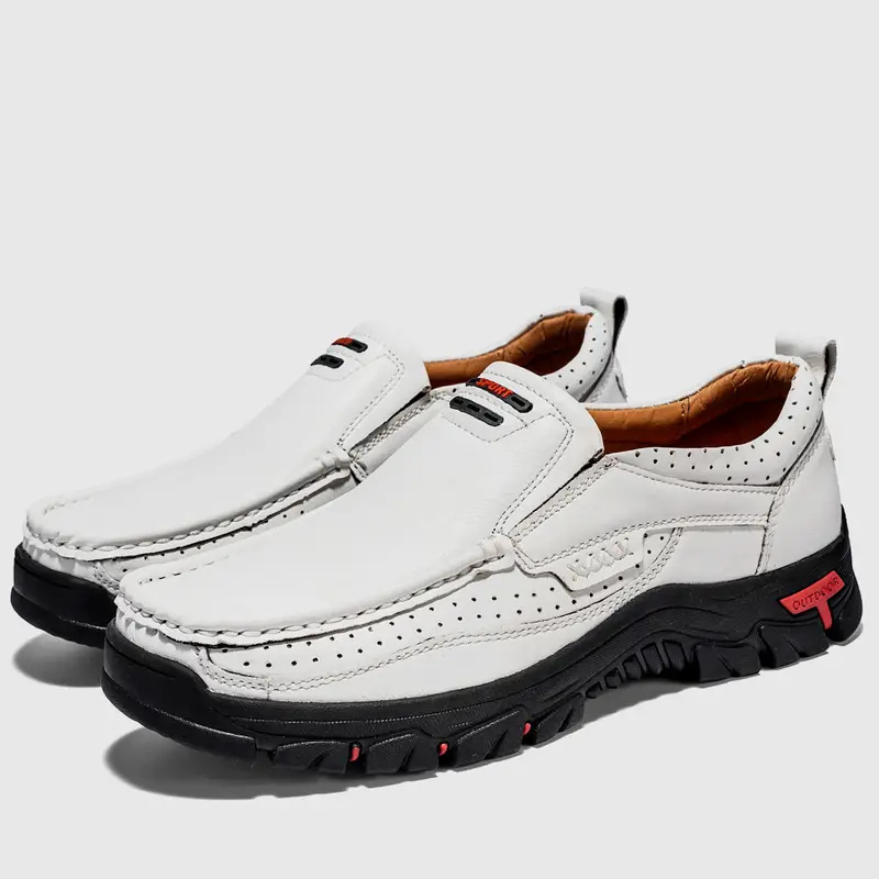 Cross-Border New Men's Shoes Popular Men's Loafers Large Size Casual Shoes Soft Sole Spring and Summer Breathable Leather Shoes for Men