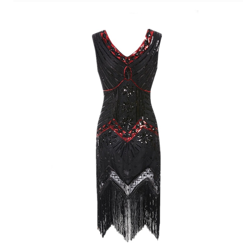 Picture of Gatsby Evening Dress Banquet Dress Tassel 1920 Vintage Sequins dress Amazon plus size Women's Dresses