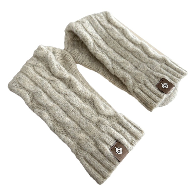 Autumn and Winter Knitted Wool Thermal Socks Japanese and Korean Casual Pure Color Simple Maillard Fashion Mid-Calf Socks Twist Stripesd Socks