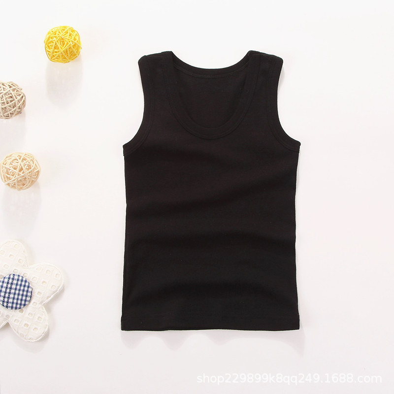Picture of Children's vest Pure Cotton Boys' I-shaped hurdle girls' small sling children's underwear summer girls' base