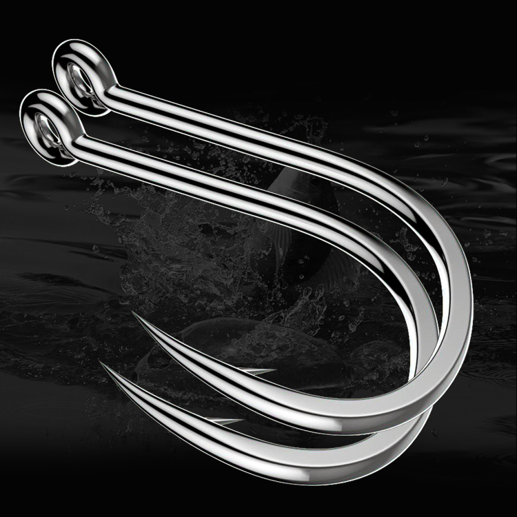 Picture of Tube pay Ishni barbed fishhook with ring with ring circle sea pole sea fishing string hook large bulk fishhook wholesale