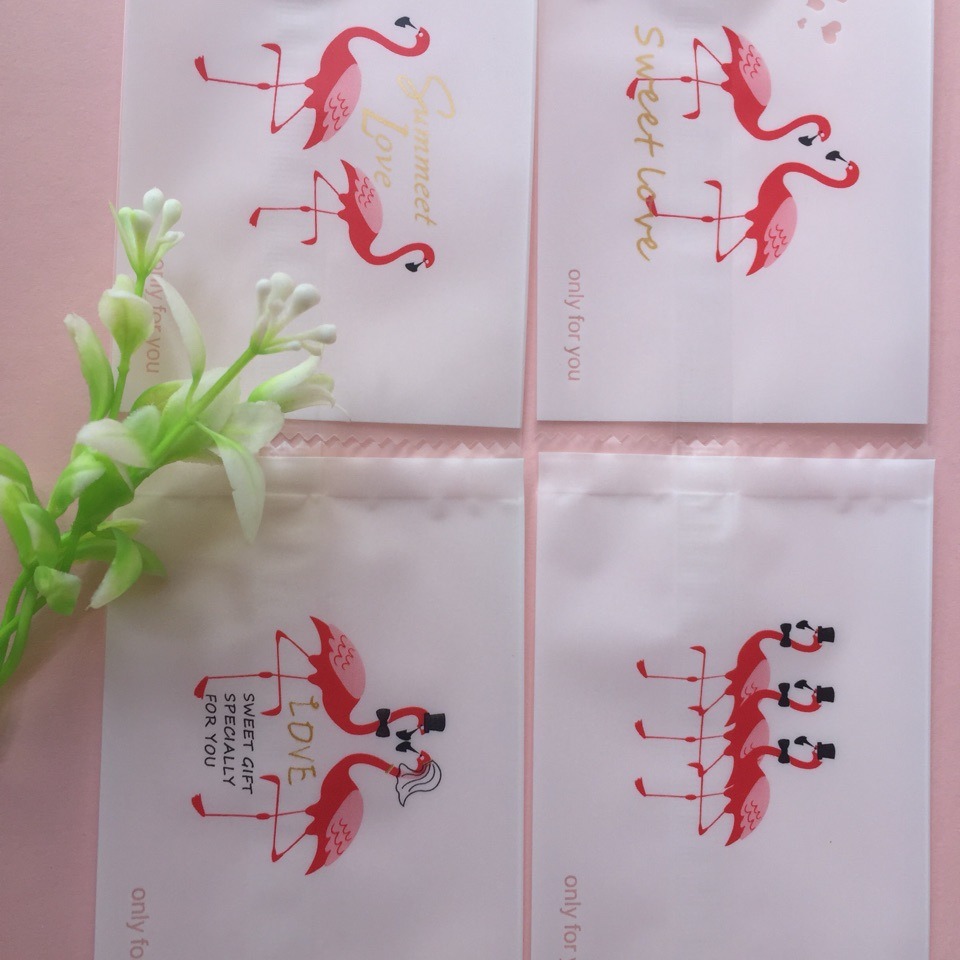 Flamingo Packaging Bag, Snowflake Pastry Bag, Nougat Cookie Machine-Sealed Bag, Dessert Handmade Dessert
