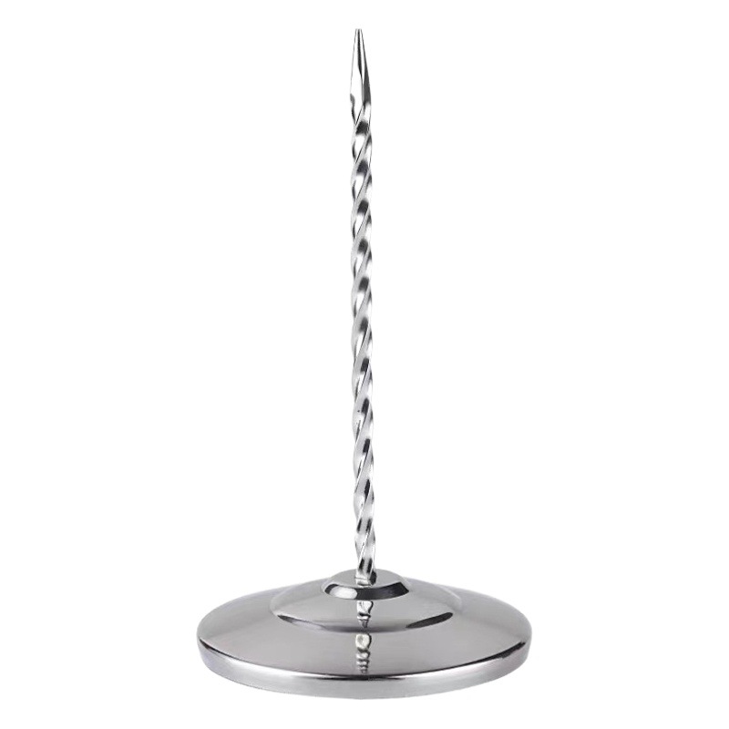 Factory Supply Stainless Steel Menu Recorder Inserter Fork Restaurant Kitchen Office Receipt Recorder Recorder