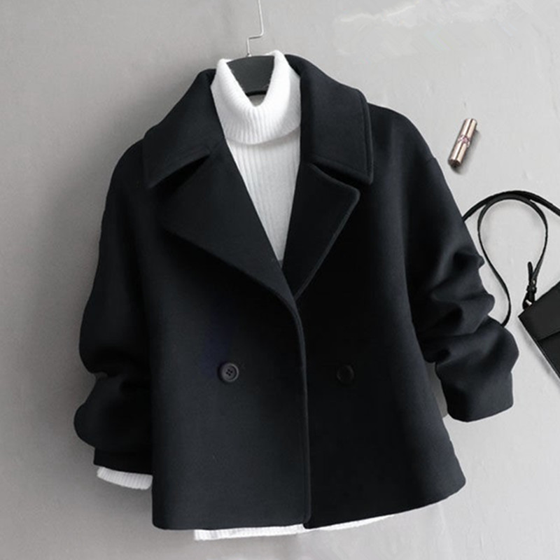 (With lining) Short woolen coat women's cross-border winter New Korean fashion one-button temperament coat