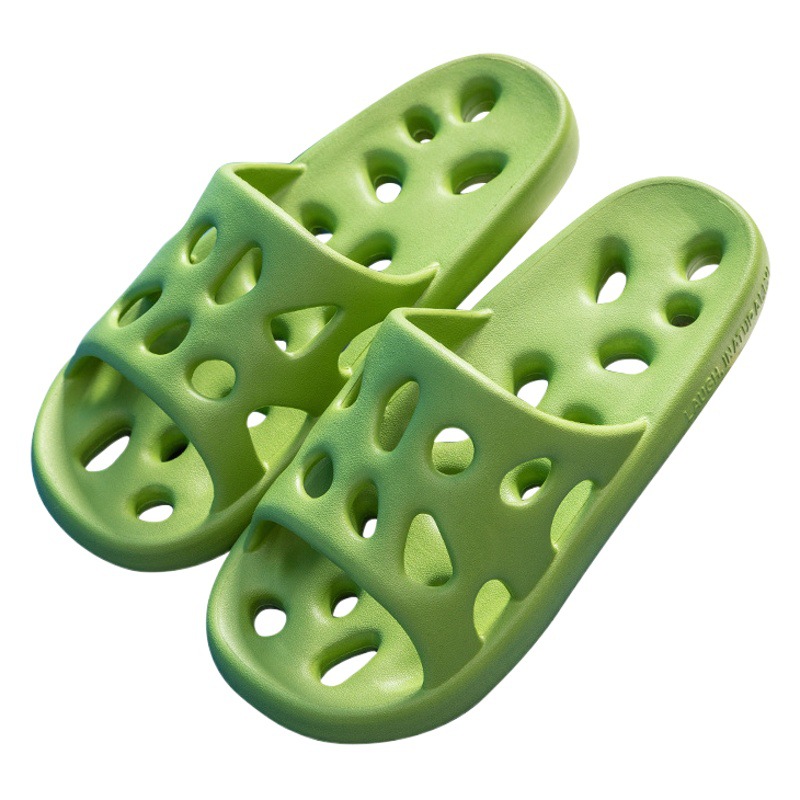Bathroom Slippers Women's Summer Indoor Household Bathing Leakage Mute Non-slip Hollow Sandals and Slippers Men's Summer Household