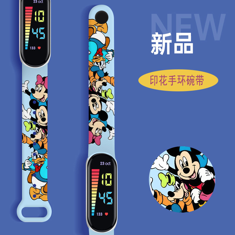Picture of Cross-border in stock meters 12 printed LED waterproof electronic watch cartoon student cute bracelet wristband watch wholesale