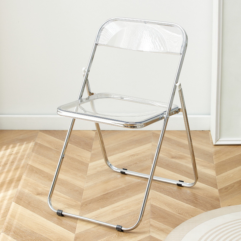 Picture of Plastic folding chair home back chair Internet celebrity photo chair dormitory dining chair conference office chair outdoor folding stool