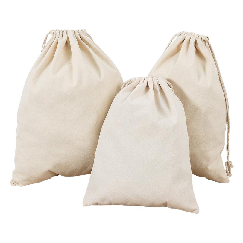 Drawstring bag cotton and linen small bag drawstring bag canvas bag order gift drawstring rice bag printed logo