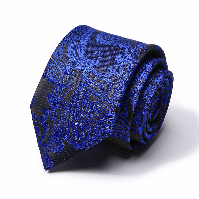 Picture of Tie spot tie polyester silk tie manufacturer 8cm business men's formal wear wedding studio tie