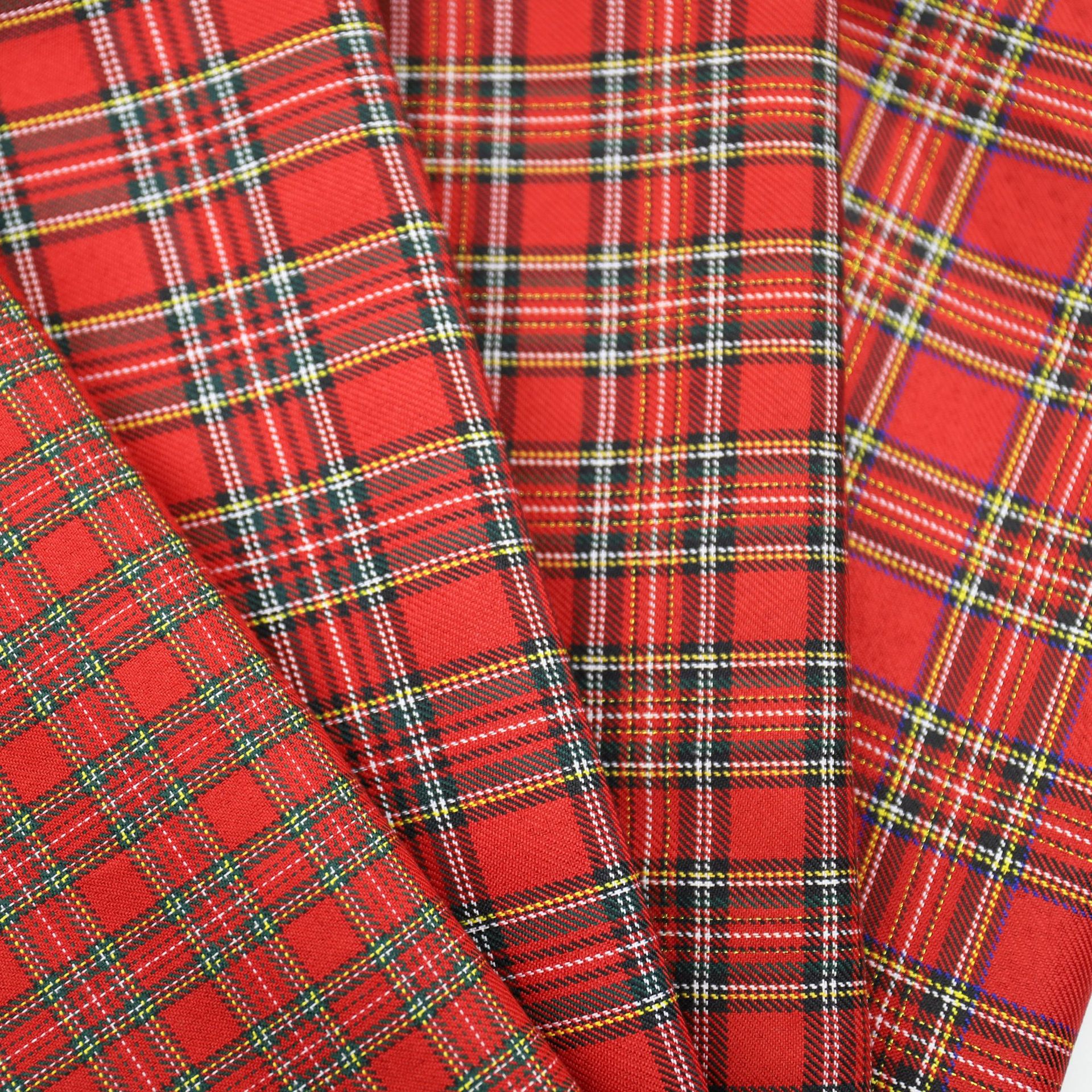 Polyester Yarn-dyed Fabric for Suglange School Uniform JK Uniform Campus Style Pleated Skirt British Style Fabric Spot