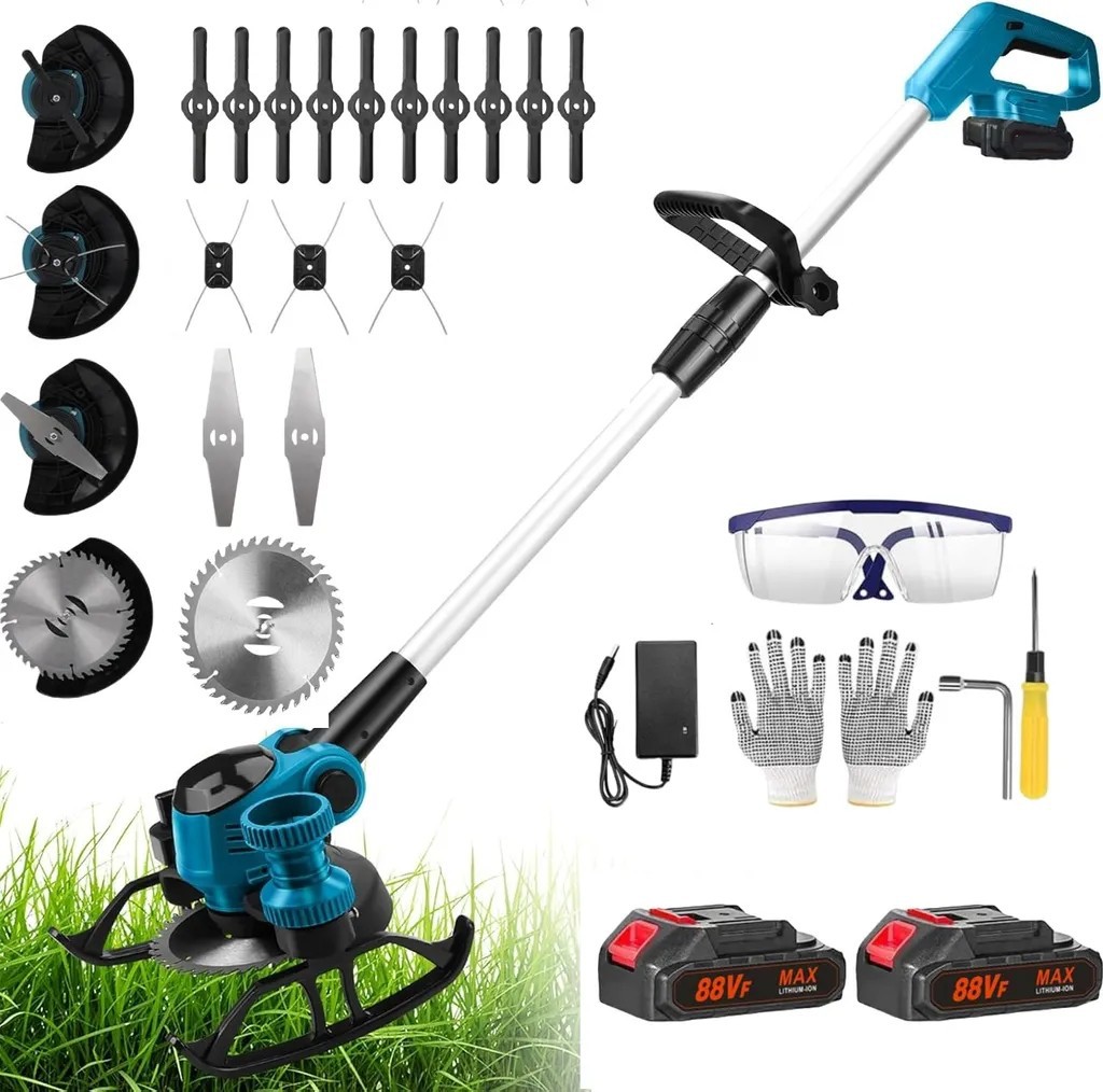 Double Fold Handheld Electric Foldableing Lawn Mower Length Adjustable for Home Gardening Pruning Tools for 18V
