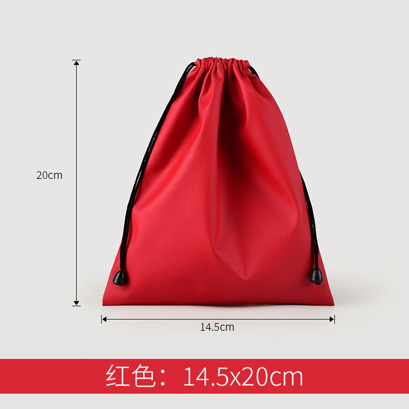 Picture of Color pu mobile power headset waterproof cloth bag mobile phone charging treasure drawstring pocket jewelry storage bag printing