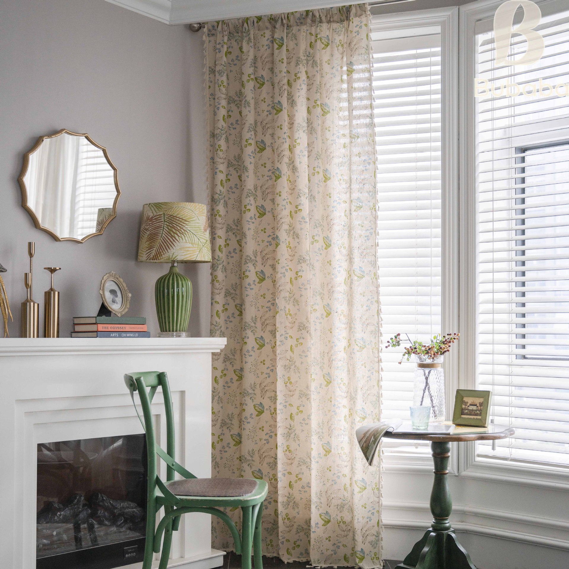 Picture of Bu Daddy Temu Shaoxing Finished Curtains Wholesale Cotton and Linen Printed Beige Tassel Bedroom Shein Window Kitchen Curtains