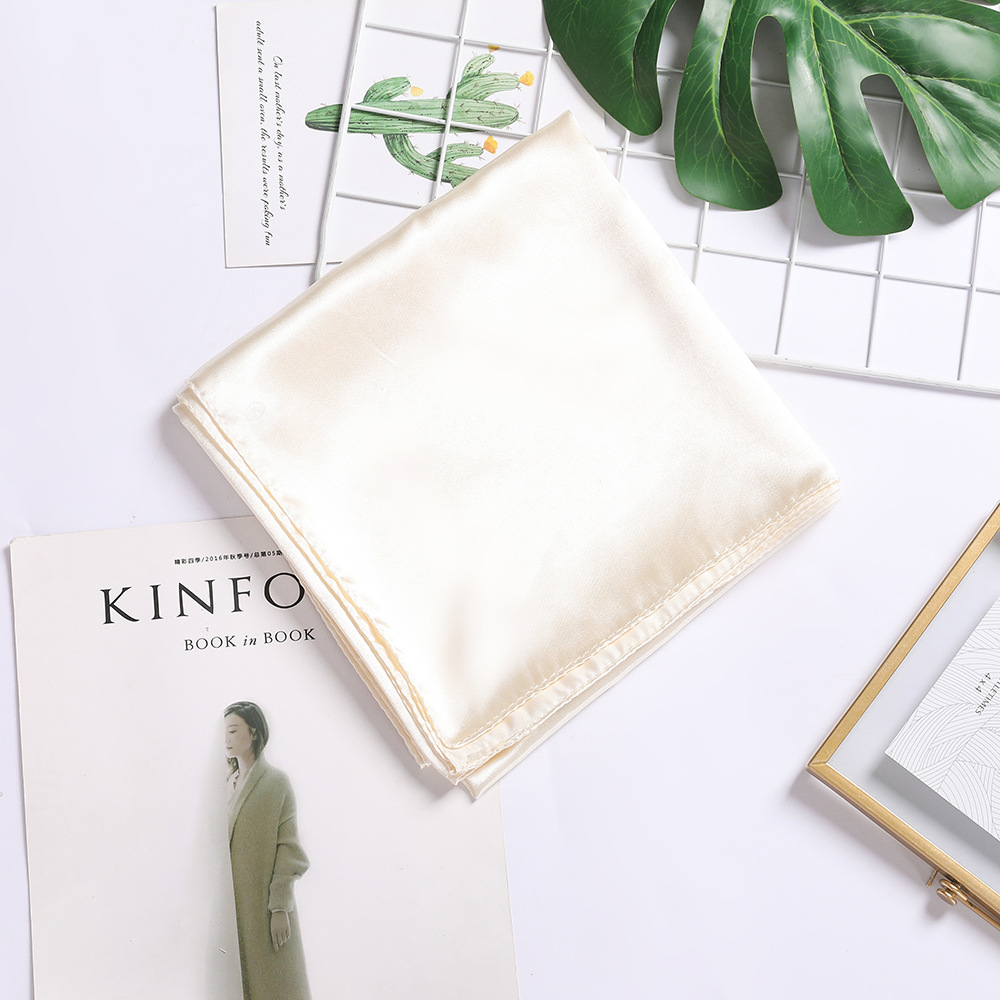 Picture of Solid Color Silk Scarf 90cm Satin Satin Large Square Scarf Women's Candy Color Printed Silk Scarf Scarf Wedding Accompanying Ceremony