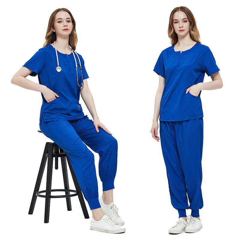 Picture of Cross-Border Dental Doctor Scrub Suit Operating Room Split Nursing Workwear Elastic Quick-Drying Nurse Scrub Suit Wholesale