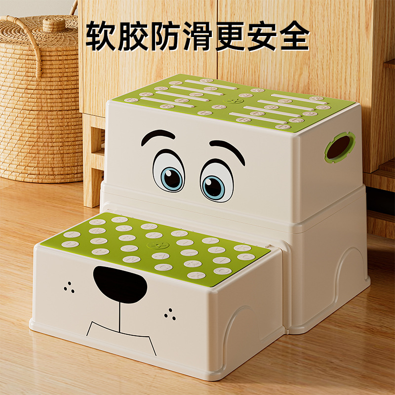 Children's Step Stool for Washing Hands, Brushing Teeth, and Washing Face; Toddler Toilet Footstool; Kids' Washstand Step Stool