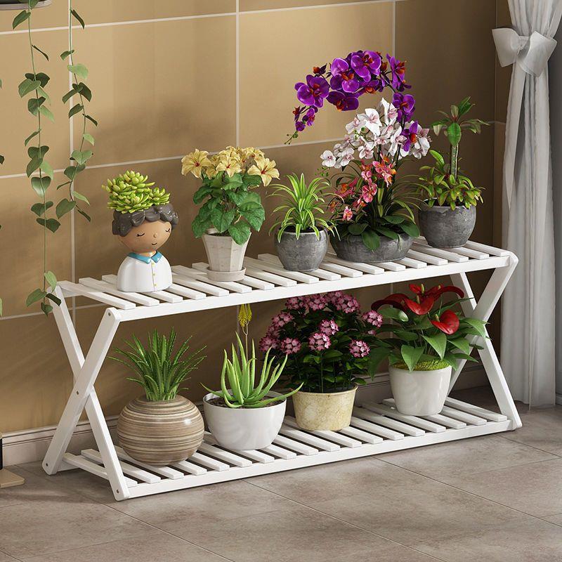 [3650 People Collection] Flower Shelf Indoor Household Succulent Pothos Plant Multi-Layer Storage Rack Two-Layer Bay Window Sill