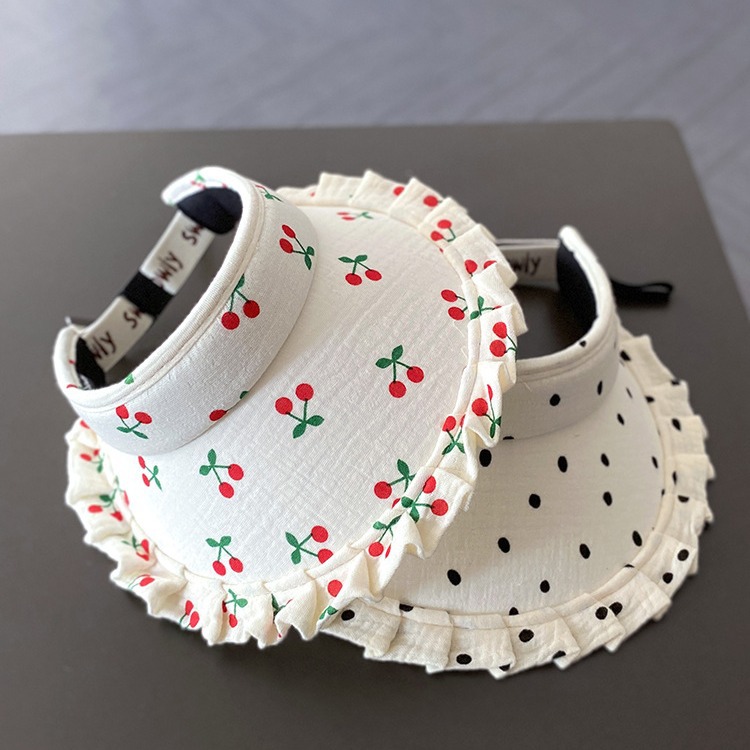 Children's Hat Summer Korean Style Girls' Lace Big Eave Sunshade Empty Top Hat Baby Female Travel Sunscreen Baby Sun