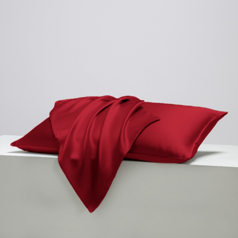 Picture of Foreign Trade Amazon Cross-Border Solid Color Satin Imitation Silk Pillowcase Silk Pillowcase Pocket Pillow